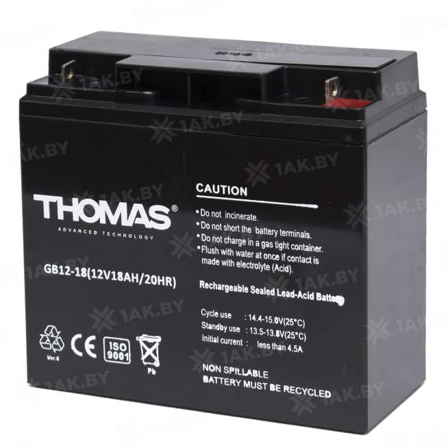 Аккумулятор для ИБП THOMAS (18 Ah) , 12 V  GB12-18(Thomas) 3