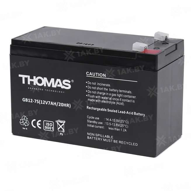 Аккумулятор для ИБП THOMAS (7 Ah) , 12 V  GB12-7S(Thomas) 0