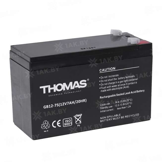 Аккумулятор для ИБП THOMAS (7 Ah) , 12 V  GB12-7S(Thomas) 1