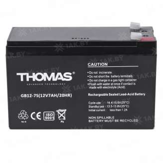 Аккумулятор THOMAS для ИБП, детского электромобиля, эхолота (7 Ah,12 V) AGM 150x65x92 1.7 кг 2