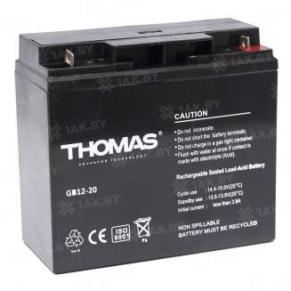 Аккумулятор THOMAS (20 Ah,12 V) AGM 181x77x167 5 кг 0