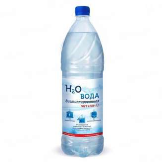 Дистилированная вода H2O, 1.5 л 0