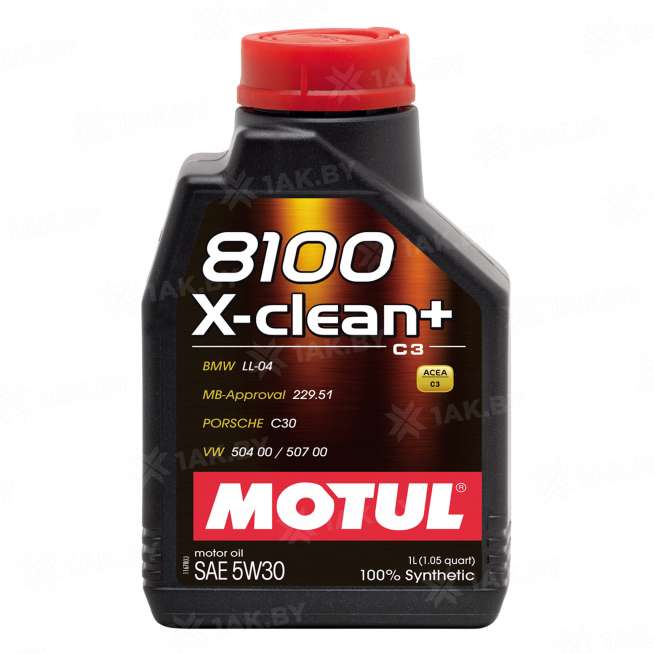 Масло моторное Motul 8100 X-Clean+ C3 5W-30 1л. 0