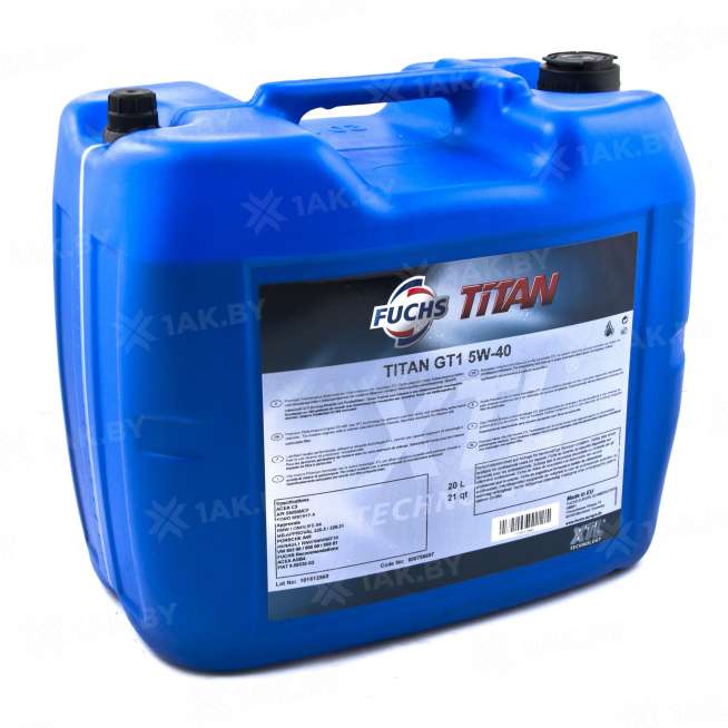 Масло моторное FUCHS  TITAN GT1 5W-40 SN 505.01 DEXOS2, 20 л 0