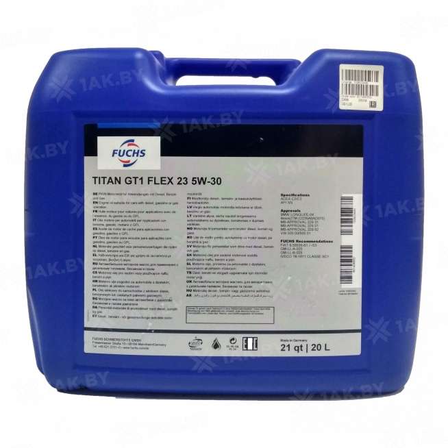 Масло моторное FUCHS  TITAN GT1 FLEX С23 5W-30, 20л 0