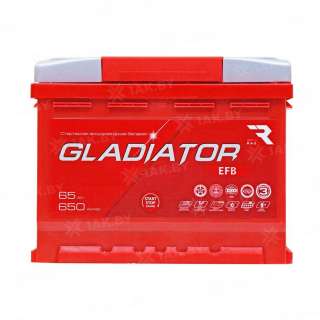 Аккумулятор GLADIATOR (65 Ah) 650 A, 12 V Прямая, L+ L2
