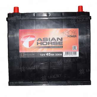 Аккумулятор HORSE (45 Ah) 330 A, 12 V Обратная, R+ B24 0