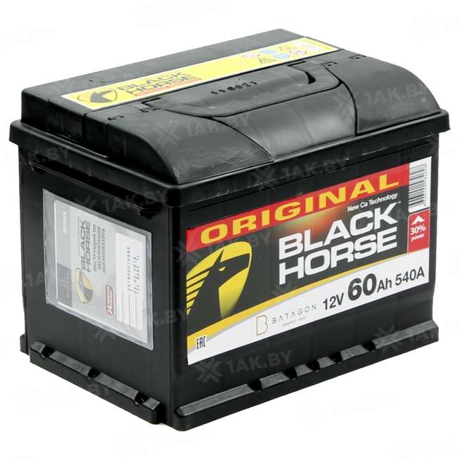Аккумулятор HORSE (60 Ah) 540 A, 12 V Прямая, L+ B23 0