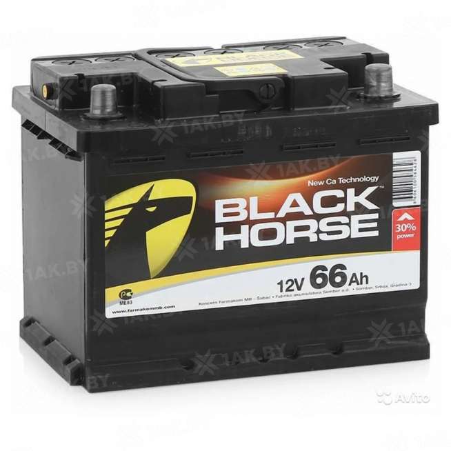 Аккумулятор HORSE (66 Ah) 580 А, 12 V Обратная, R+ L3 0