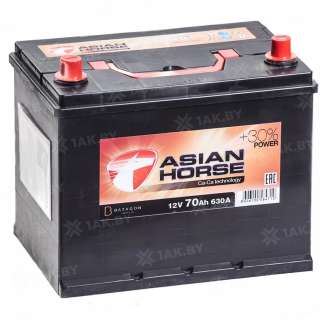 Аккумулятор HORSE (70 Ah) 630 A, 12 V Обратная, R+ D26 Аккумулятор HORSE (70 Ah) 630 A, 12 V Обратная, R+ D26