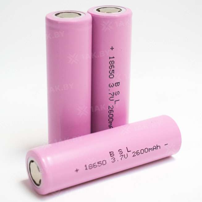 Аккумуляторный элемент BSL 18650 2600 mAh 3C (3.7V, 2.6 А/ч, 7.8A), Китай 0