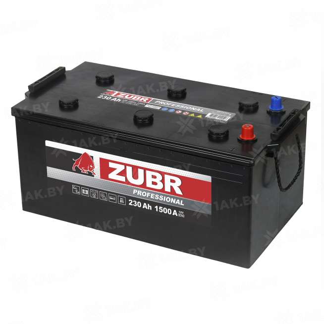 Аккумулятор Zubr Professional 230 Ah, 1500 A, 12 V, Прямая полярность, L+, D6 0