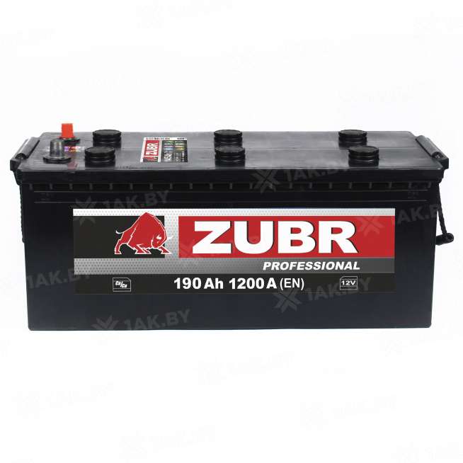 Аккумулятор ZUBR Professional (190 Ah) 1200 A, 12 V Обратная, R+ D5 ZURT1904S 0