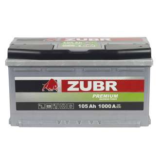 Аккумулятор ZUBR Premium (105 Ah) 1000 A, 12 V Обратная, R+ L5 ZU1050P 1