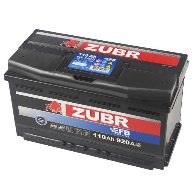 Аккумулятор ZUBR EFB (110 Ah) 920 A, 12 V Обратная, R+ L5 ZU1100F 0