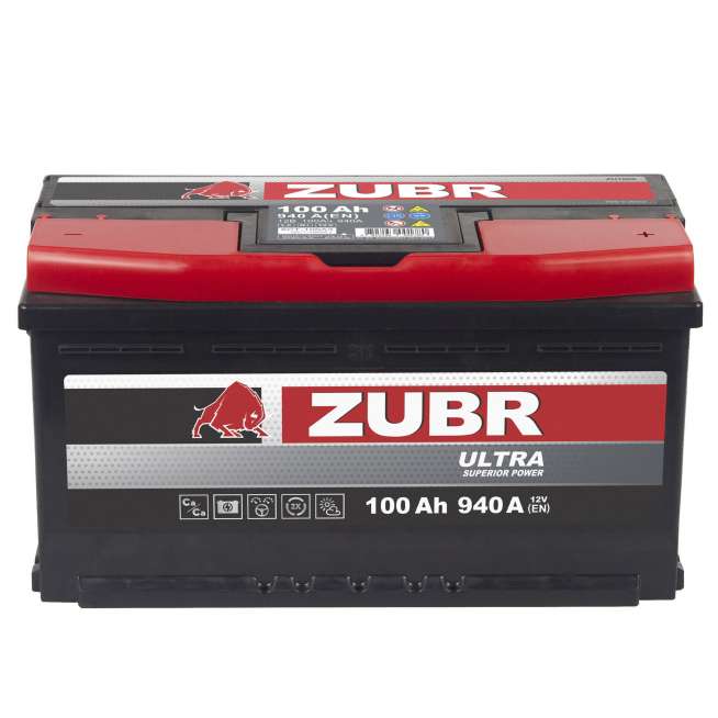 Аккумулятор ZUBR Ultra (100 Ah) 940 A, 12 V Обратная, R+ L5 ZU1000S 2