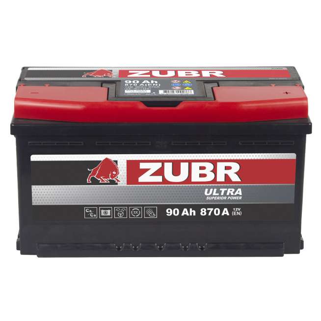 Аккумулятор ZUBR Ultra (90 Ah) 870 A, 12 V Обратная, R+ L5 ZU900S 1