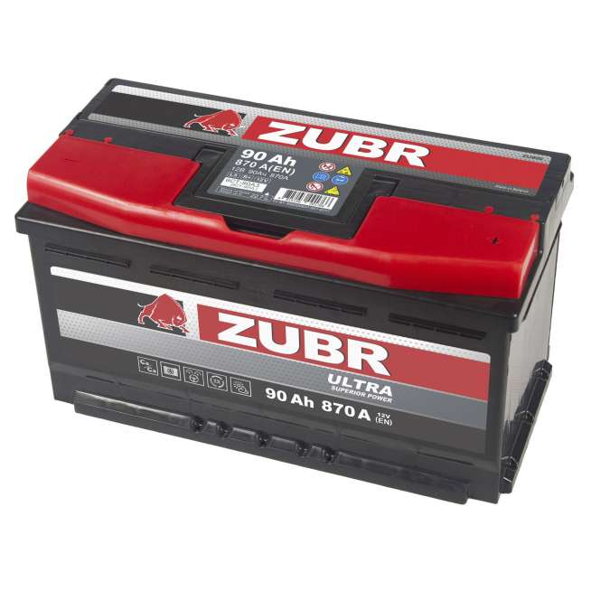 Аккумулятор ZUBR Ultra (90 Ah) 870 A, 12 V Обратная, R+ L5 ZU900S 2