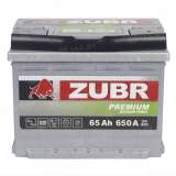 Аккумулятор ZUBR Premium (65 Ah) 650 A, 12 V Обратная, R+ ZU650P