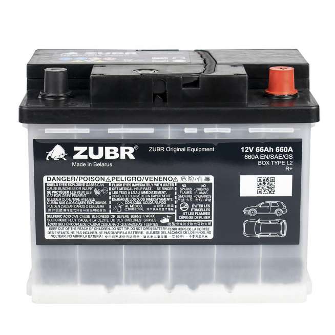 Аккумулятор ZUBR Ultra OE (66 Ah) 660 A, 12 V Обратная, R+ L2 OE660 0