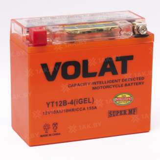 Аккумулятор VOLAT (10 Ah) 155 A, 12 V Прямая, L+ YT12B-4 YT12B-4 (iGEL) 2