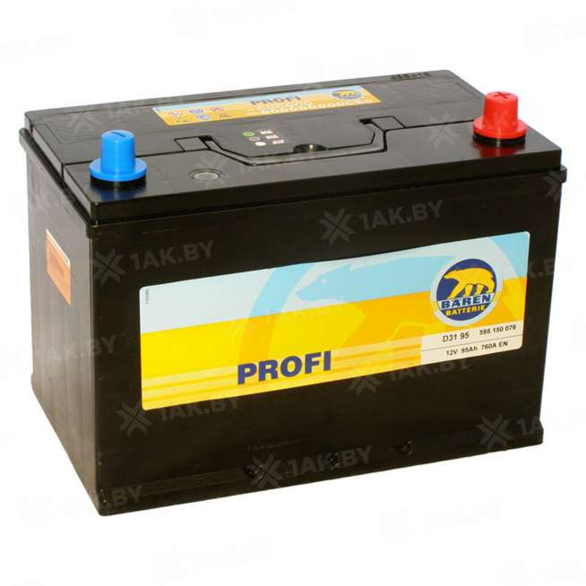 Аккумулятор BAREN Profi (95 Ah) 760 A, 12 V Обратная, R+ D31 0