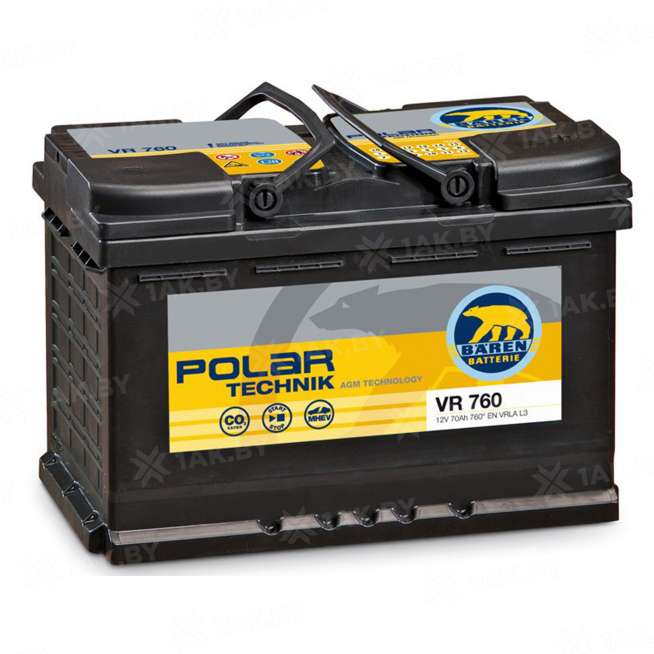 Аккумулятор BAREN Polar (70 Ah) 760 A, 12 V Обратная, R+ L3 0