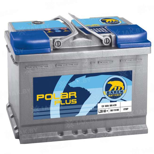 Аккумулятор BAREN Polar (60 Ah) 600 A, 12 V Обратная, R+ L2 0