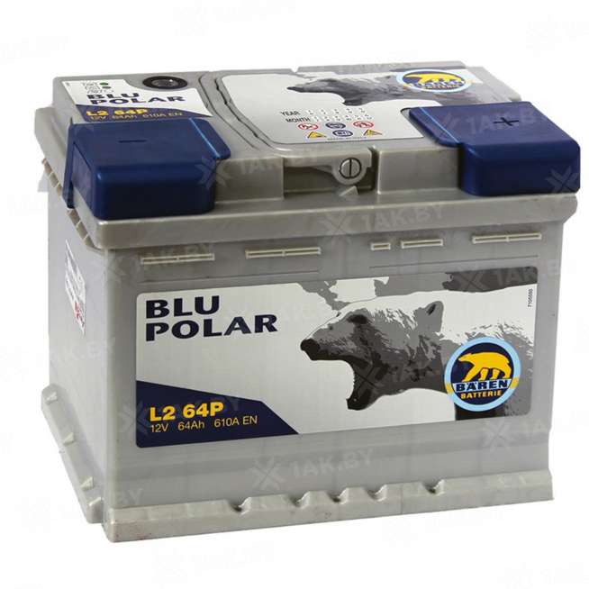 Аккумулятор BAREN Polar (64 Ah) 610 А, 12 V Обратная, R+ L2 0