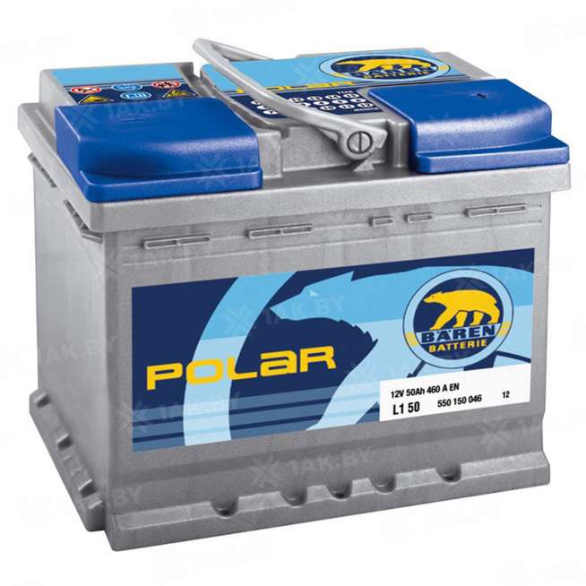 Аккумулятор BAREN Polar (50 Ah) 460 A, 12 V Обратная, R+ L1 0