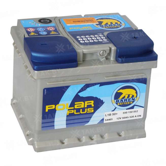 Аккумулятор BAREN Polar (50 Ah) 520 A, 12 V Обратная, R+ LB1 0