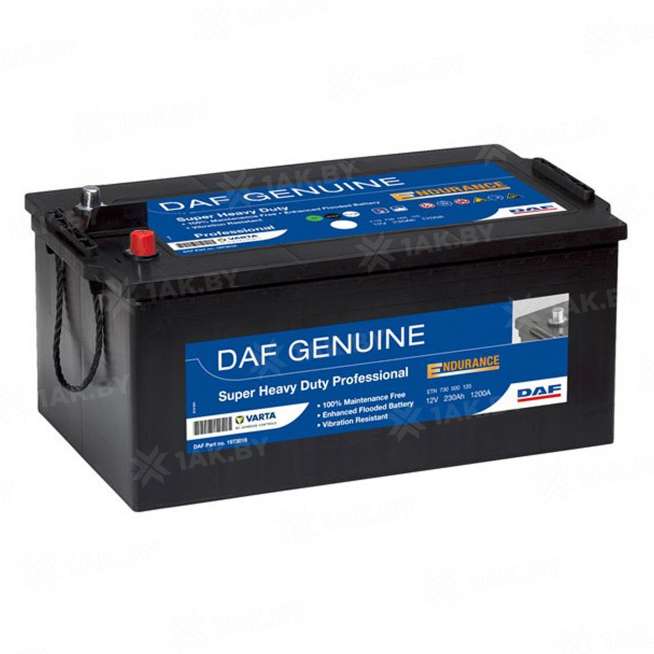 Аккумулятор DAF (230 Ah) 1200 A, 12 V Прямая, L+ D6 0