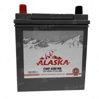 Аккумулятор ALASKA (40 Ah) 380 A, 12 V Прямая, L+ B19 Аккумулятор ALASKA (40 Ah) 380 A, 12 V Прямая, L+ B19