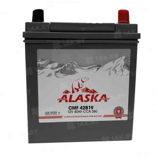 Аккумулятор ALASKA (40 Ah) 380 A, 12 V Обратная, R+ B19 Аккумулятор ALASKA (40 Ah) 380 A, 12 V Обратная, R+ B19