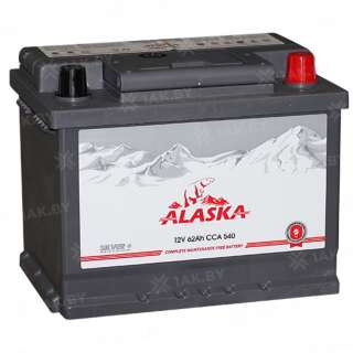 Аккумулятор ALASKA (62 Ah) 540 A, 12 V Обратная, R+ L2 Аккумулятор ALASKA (62 Ah) 540 A, 12 V Обратная, R+ L2