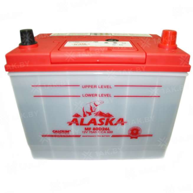 Аккумулятор ALASKA (75 Ah) 600 A, 12 V Обратная, R+ D26 0