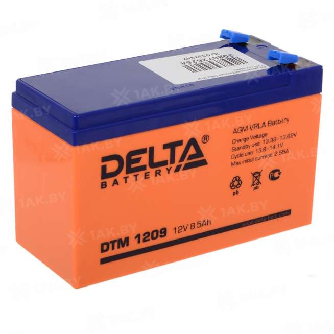 Аккумулятор DELTA для ИБП, детского электромобиля, эхолота (9 Ah,12 V) AGM 150x65x92 2.65 кг 0