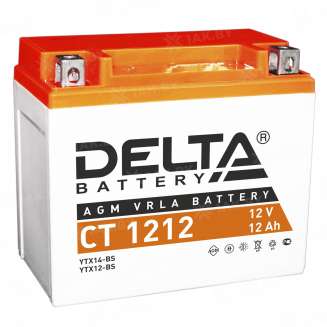 Аккумулятор для мотоцикла DELTA (12 Ah) 180 A, 12 V Прямая, L+ YTX12-BS CT 1212 0