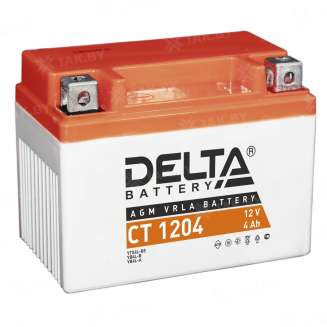 Аккумулятор для мотоцикла DELTA (4 Ah) 50 A, 12 V Обратная, R+ YTX4L-BS CT 1204 0