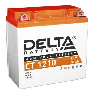 Аккумулятор для мотоцикла DELTA (10 Ah) 100 A, 12 V Прямая, L+ YB9A-A CT 1210 Аккумулятор для мотоцикла DELTA (10 Ah) 100 A, 12 V Прямая, L+ YB9A-A CT 1210