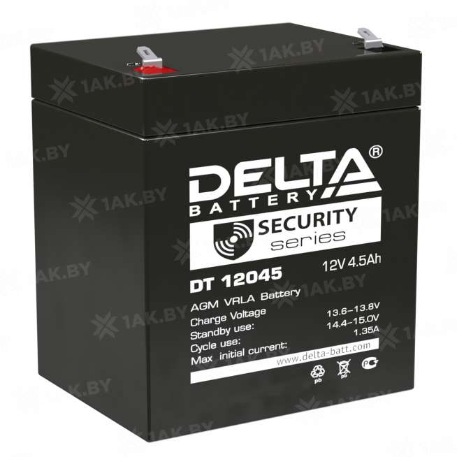 Аккумулятор DELTA для ИБП, детского электромобиля, эхолота (4.5 Ah,12 V) AGM 90x70x101 1.55 кг 0