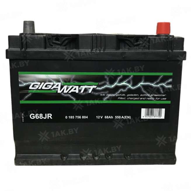 Аккумулятор GIGAWATT (68 Ah) 550 A, 12 V Обратная, R+ D23 0