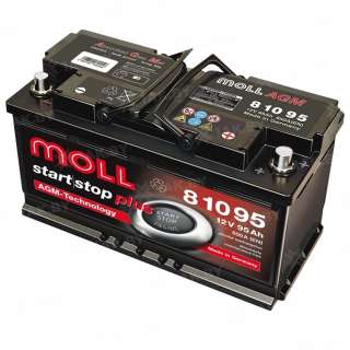 Аккумулятор MOLL AGM (95 Ah) 850 A, 12 V Обратная, R+ L5