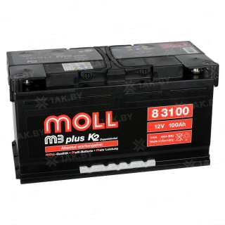 Аккумулятор MOLL M3+ (100 Ah) 850 A, 12 V Обратная, R+ L5 Аккумулятор MOLL M3+ (100 Ah) 850 A, 12 V Обратная, R+ L5