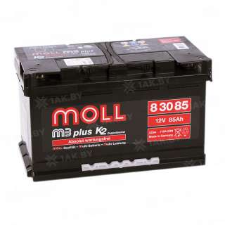Аккумулятор MOLL M3+ (85 Ah) 710 A, 12 V Обратная, R+ LB4 Аккумулятор MOLL M3+ (85 Ah) 710 A, 12 V Обратная, R+ LB4