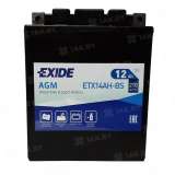 Аккумулятор EXIDE (12 Ah) 210 A, 12 V Прямая, L+ YB14-A2 ETX14AH-BS