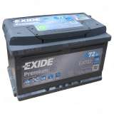 Аккумулятор EXIDE PREMIUM (72 Ah) 720 A, 12 V Обратная, R+ LB3 EA722