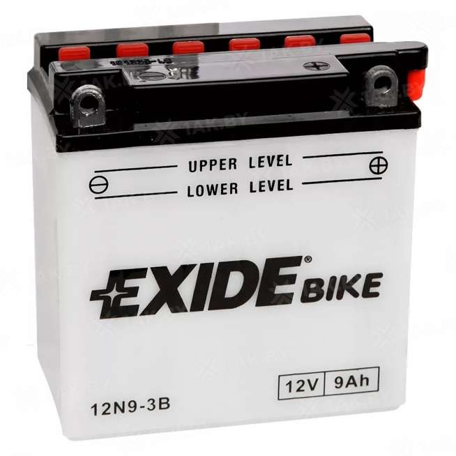 Аккумулятор для мотоцикла EXIDE (9 Ah) 90 A, 12 V Обратная, R+ 12N9-4B-1 12N9-3B 0