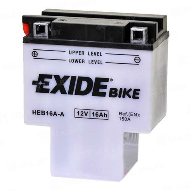 Аккумулятор для мотоцикла EXIDE (16 Ah) 150 A, 7 V Прямая, L+ YB16A-AB HEB16A-A 0