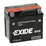 Аккумулятор EXIDE BIKE (4 Ah) 70 A, 12 V Обратная, R+ YTX5L-BS YTX5L-BS